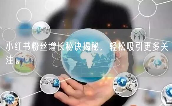 小红书粉丝增长秘诀揭秘,轻松吸引更多关注。